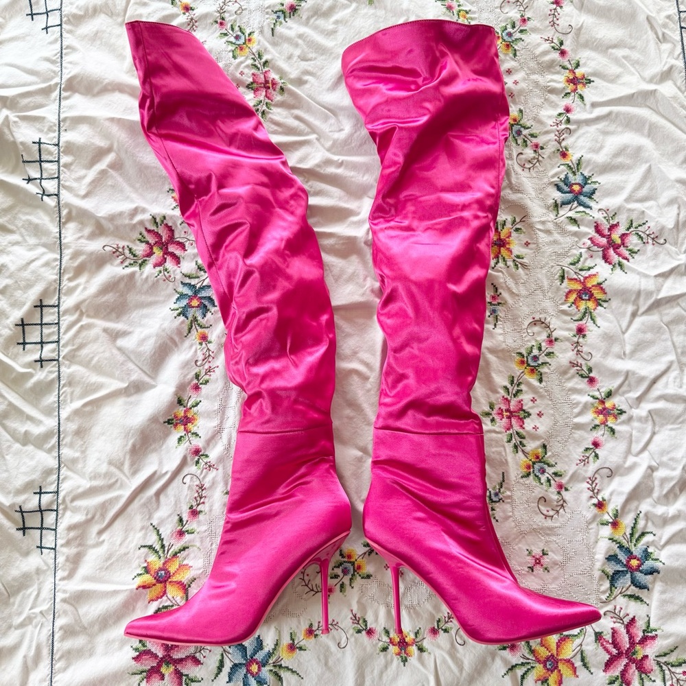 Public Desire Pink Over the knee boots